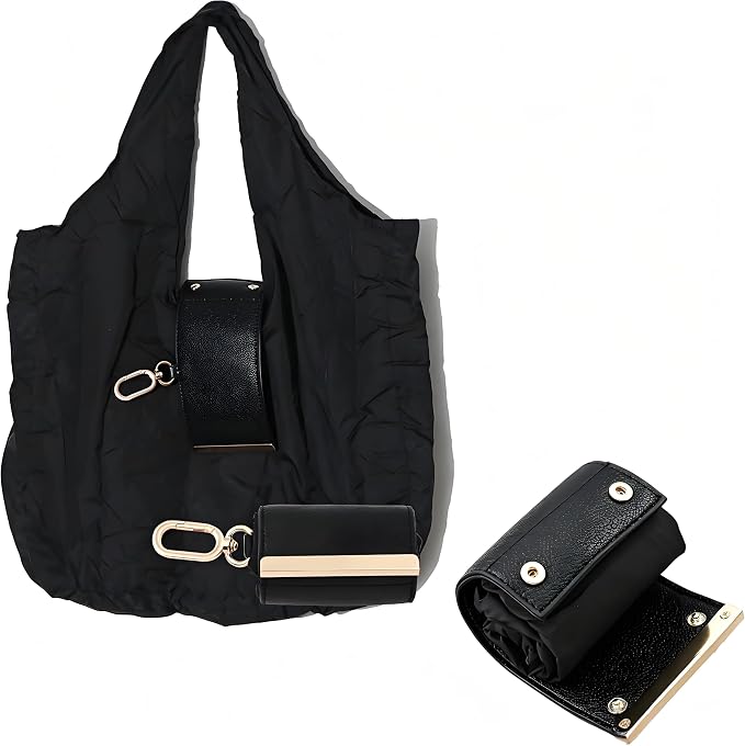 Foldable Keychain Tote Bag - Large Capacity Portable Shopping Bag - Reusable for Daily Use by Unknown