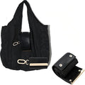 Foldable Keychain Tote Bag - Large Capacity Portable Shopping Bag - Reusable for Daily Use by Unknown