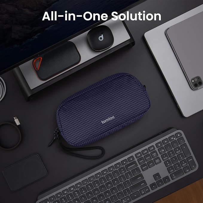 tomtoc Electronics Organizer Travel Case Performance, Cable Tech Pouch | Water Resistant Accessories Bag Carry Storage for Cord, Phone, Cables, Airpods, USB Flash Drive, Daily Items - Image 3