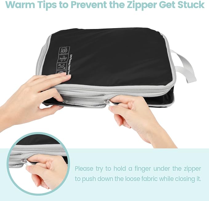 Cambond Compression Packing Cubes for Travel - Luggage Suitcase Organizer | Compression Zip Design for Space-saving, Expandable, Lightweight, Keep Clothes Sorted, Luggage Space Tidy, Carry on Pack Fast - Image 6