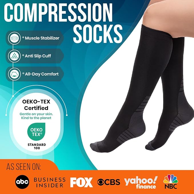 Compression Socks for Women & Men 20-30 mmHg – Circulation Support for Nurses, Travel, Flight, Running & Everyday Wear - Image 3