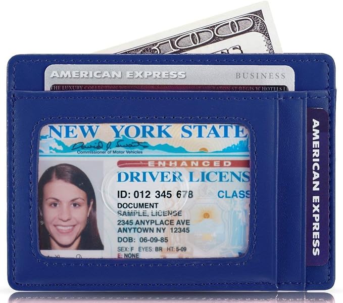 KALMORE Genuine Leather Front Pocket Slim Wallet Credit Card Holder with ID Window - Image 2