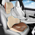 Coverado Car Seat Cushion and Lumbar Support with Headrest Pillow Memory Foam Ergonomic Back Support Driving Seat Cushion Neck Head Pillow, Back Pain Relief, Cushion for Car Driver Office by COVERADOAUTO