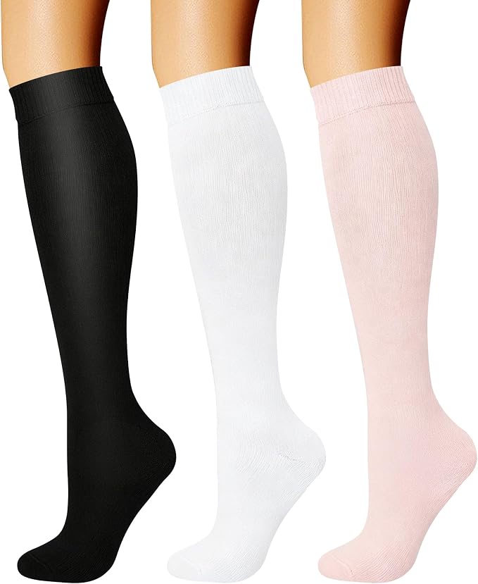 CHARMKING Compression Socks for Women & Men Circulation (3 Pairs) 15-20 mmHg is Best Support for Athletic Running Cycling by CHARMKING