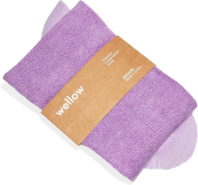 Wellow Knee High Compression Socks for Men & Women, 18–25 mmHg, Bamboo Viscose, Swelling Relief by WellowCompressionSocks