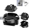 NEEWER GM47B Quick Release Plate Kit, Anti Twist Auto Lock Square QR Camera Tripod Mount Adapter & Clamp Base Compatible with DJI Ronin RS 4 Pro RS 3 RS 2 Compatible with PD by Neewer