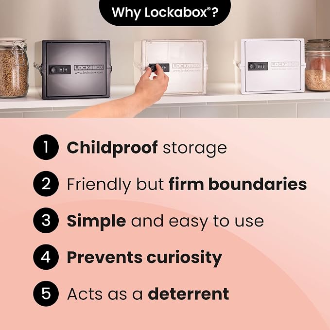 Lockabox One™ | Premium Lock Box | Medium Combination Lock Box For Food, Medicine & Home Safety | External Size 12 x 8 x 6.6 inches (Crystal) - Image 11