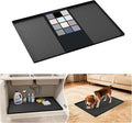 URMONA Waterproof Silicone Under Sink Mat 28'' x 22'' Shelf Liner for Kitchen and Bathroom, Cabinet and Counter Protector, Storage and Organizers, Litter Mat, Pet Cat Puppy Essentials(Black) by URMONA