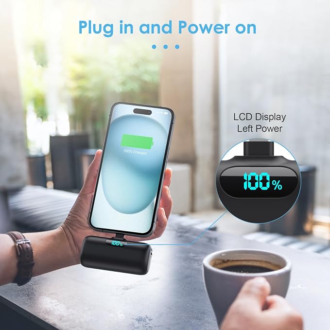 Mini Portable Charger USB C Power Bank,Upgraded 5000mAh PD Fast Charging Battery Pack Built-in USB-C Connector Travel Essential for iPhone17/17Pro/17Pro Max/Air/16 Plus/16Pro Max/15 Series,Android - Image 6