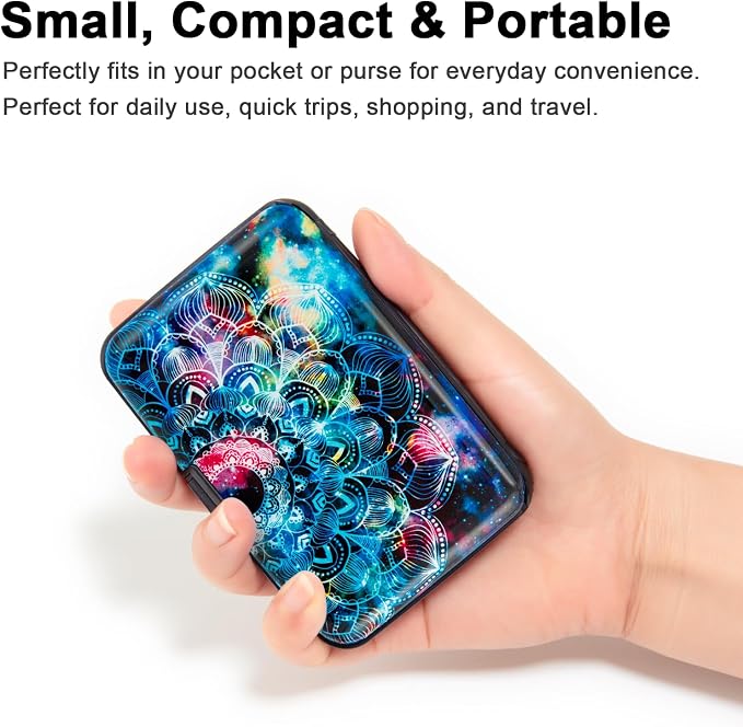 Credit Card Holder Small RFID Blocking Wallet Business Metal Slim Mini Aluminum Hard Case for Women Men - Image 2