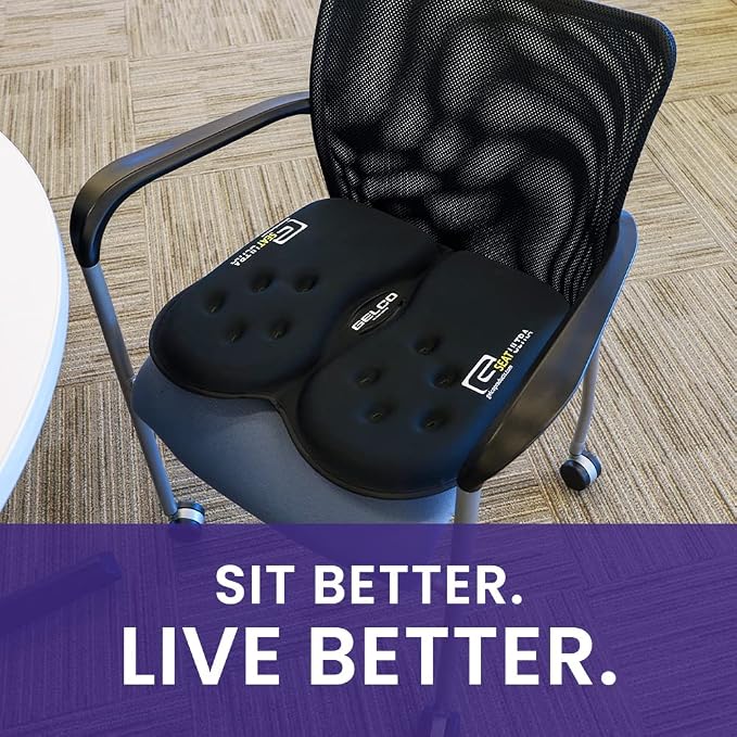 GSeat Ultra Orthopedic Gel and Foam Seat Cushion - for Coccyx, Back, Tailbone, Prostate, Postnatal, and Sciatica Pain/Discomfort - Office, Car, Chair, Travel (Royal Blue) - Image 6