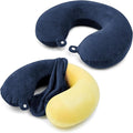 2 Packs Travel Neck Pillow Cover, Reusable U Shaped Neck Pillow Washable Soft Smooth Airplane Pillow Cover (Only Pillow Covers,No Filler) by Philbinden