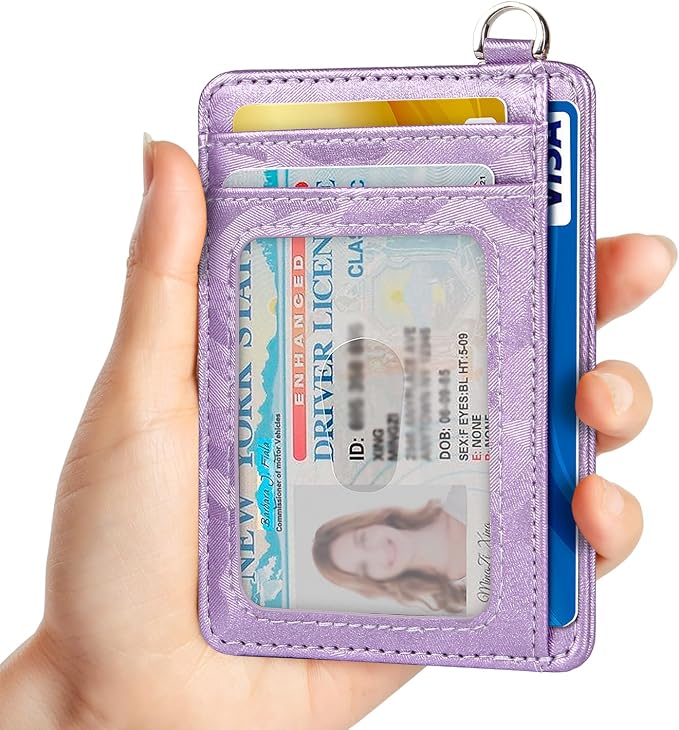 Slim Minimalist Front Pocket Wallet, RFID Blocking Credit Card Holder Wallet with Detachable D-Shackle for Men Women - Image 2