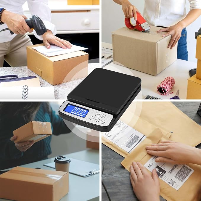 Fuzion Shipping Scale - Digital Postal Scale 88lb x 0.1oz, Flip-up Platform | All-in-1 Postal Scale, Large Display, Hold/Tare/PCS Counting, Easy Calibration, 5 Units, Scale for Packages, Small Business - Image 7