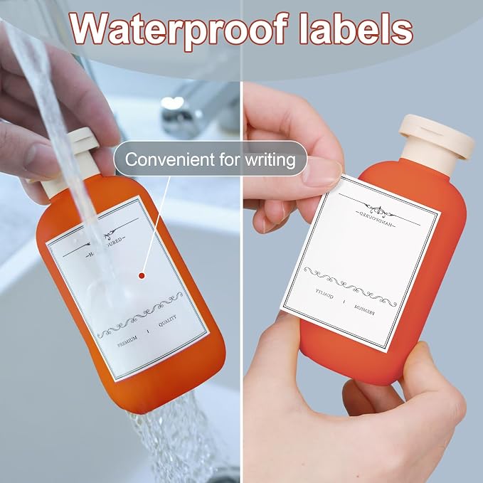 ASEVAT 6.7oz Plastic Refillable Travel Shampoo Bottles, Empty Travel Shampoo and Conditioner Bottles Reusable, Travel Size Shampoo Bottle, Hand Soap Dispenser for Vacation, Gym, Home(Orange) - Image 5