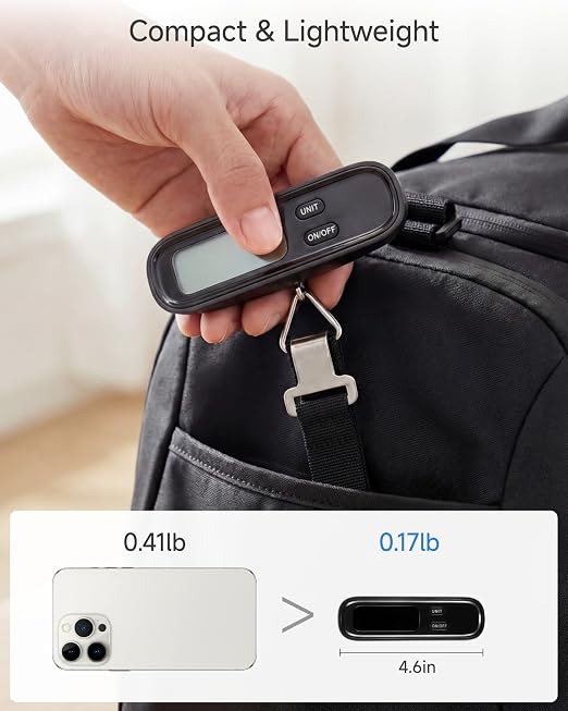 LUGGEX Luggage Scale, Suitcase Scale, Luggage Scale Travel Digital,2 Pack | Travel Scale with Large LCD Display, Portable & Battery Included - Image 5