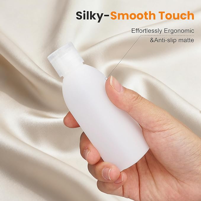Cosywell Travel Bottles for Toiletries 5 Pack 3.4oz Travel Size Containers | Pre-Printed Shampoo, Conditioner, Body Soap, Soft Touch HDPE ,TSA Approved, Leak Proof, Squeezable Toiletry Bottle(White) - Image 5