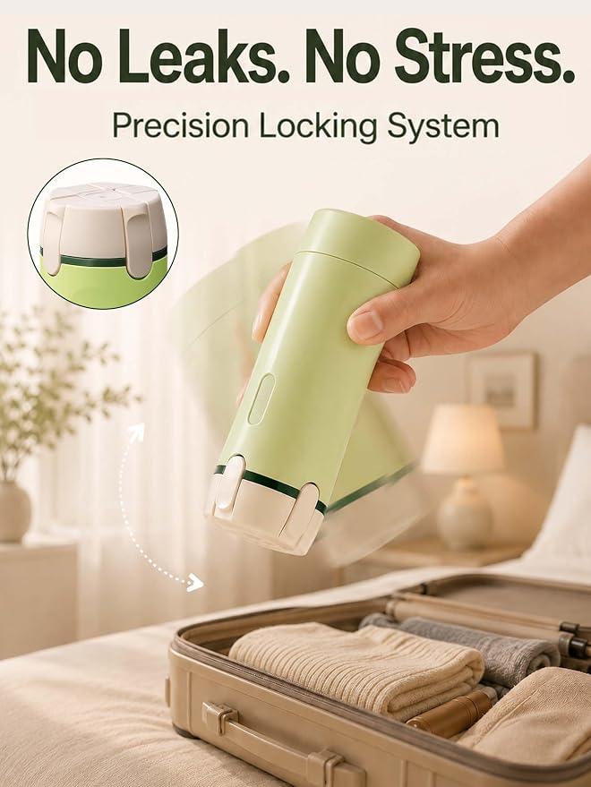 4 in 1 Travel Dispenser Bottle, TSA Approved Leak Proof Refillable Toiletry Containers for Shampoo, Conditioner, Lotion & Skincare – Easy Clean Travel Bottles for Gym, Business - Image 3