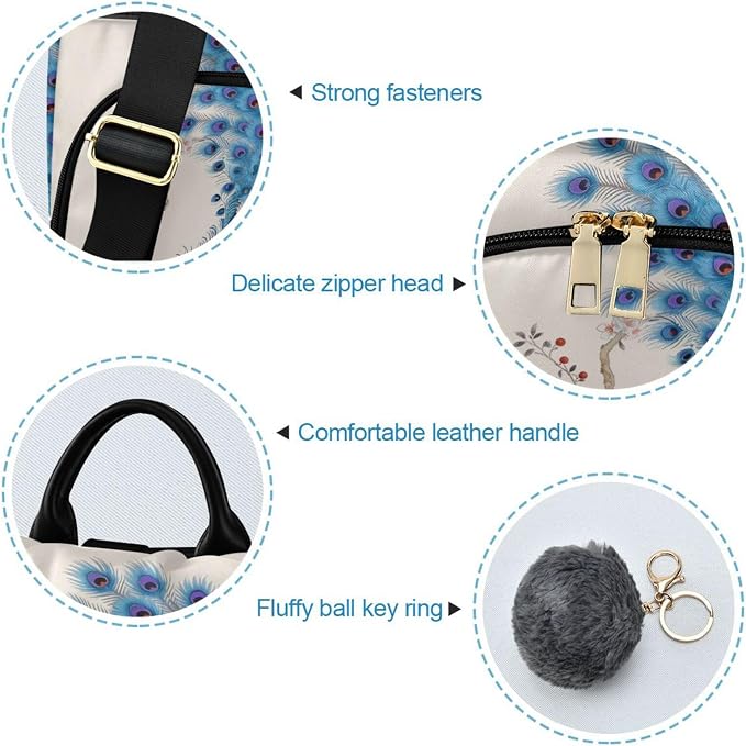 ALAZA Peacock in An Ancient Style Backpack Purse for Women Anti Theft Fashion Back Pack Shoulder Bag - Image 6