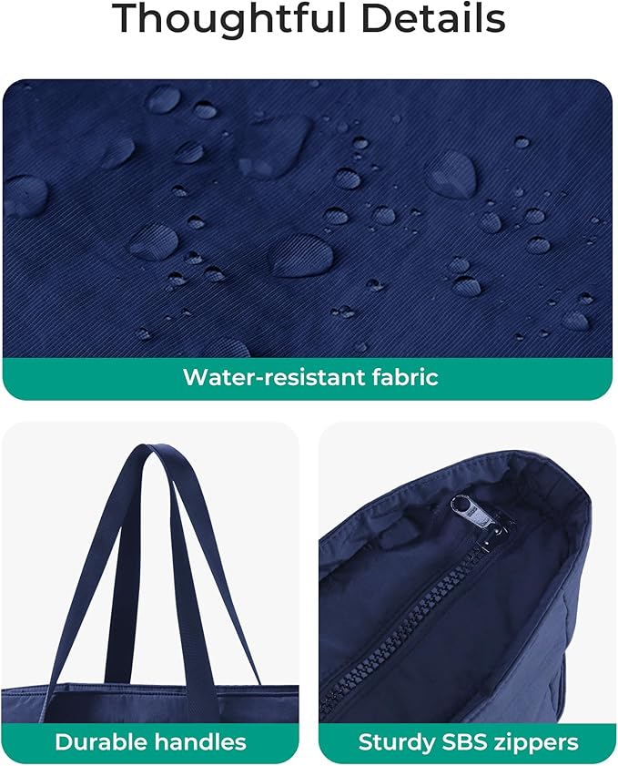 BAGSMART Tote Bag for Women, Tote Bag with Zipper Work Tote with Compartments Nurse Shoulder Hanbag for Travel, Gym - Image 6