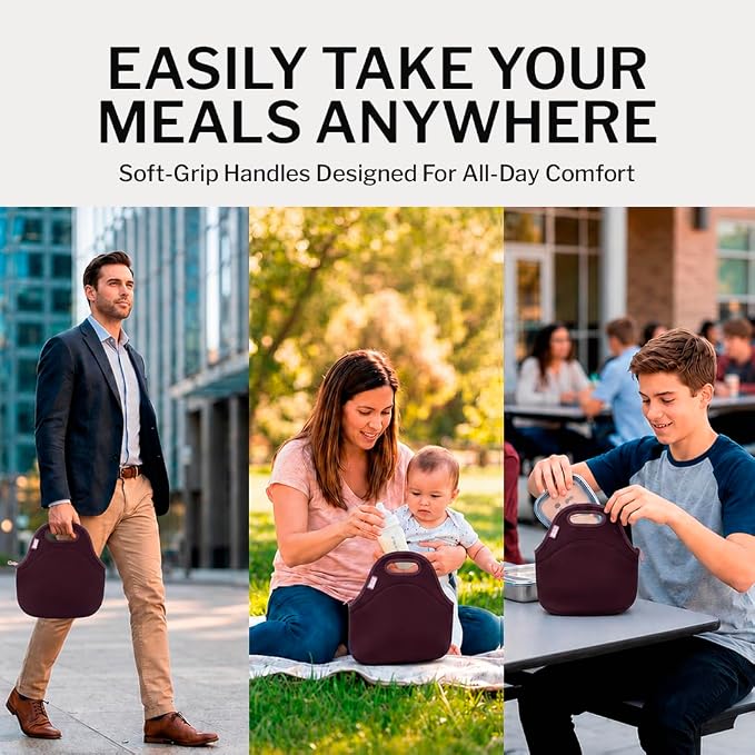Built Gourmet Getaway Neoprene Lunch Bag - Fig Lilas - Image 3