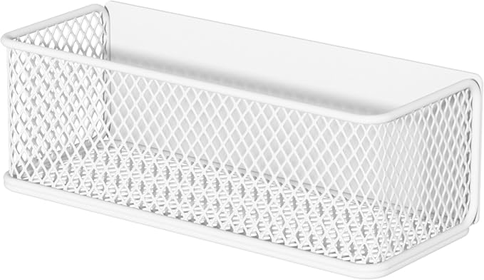 Magnetic Shelf Fridge Basket Bin for Whiteboard Washer Dryer Locker Cabinet | No Drilling Or Tools Needed, Reusable Magnet Organizer Classroom Office Home Kitchen Laundry Storage Rack Container Holder by Buyyyit