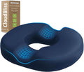 CloudBliss Donut Pillow Stadium Seat Cushion for Tailbone Pain Relief and Hemorrhoids, Memory Foam Seat Chair Cushion, Portable Seat Cushions for Bleachers, Car, Home & Office by CloudBliss