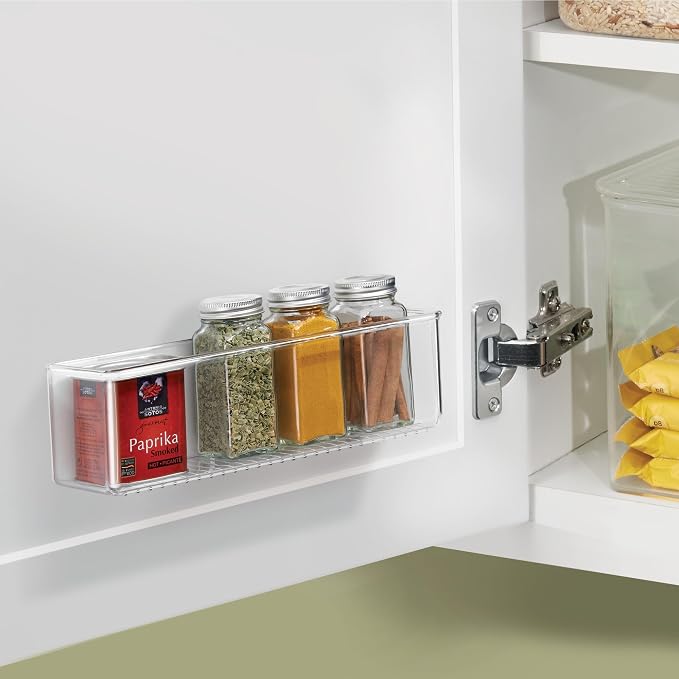 iDesign Adhesive Organizer Bin, Set of 4, Clear | Damage-Free Hanging, For Kitchen, Bathroom, or Office - Image 5