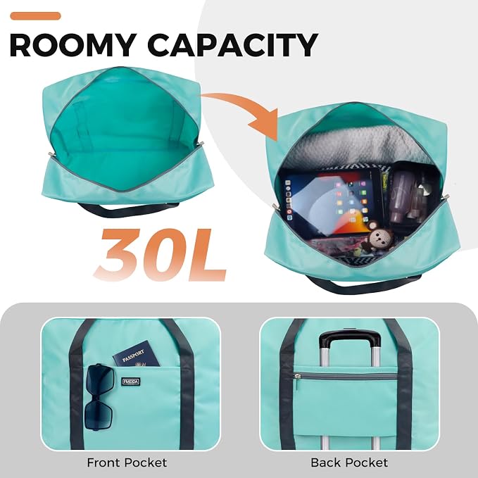 For Frontier Airlines Personal Item Bag 18x14x8 Travel Duffel Bag Carry on | With Shoulder Strap, Airline-Approved, Fits Underseat & Overhead Bin, Save On Check-in Fees, Water-resistant, Tear-resistant - Image 4