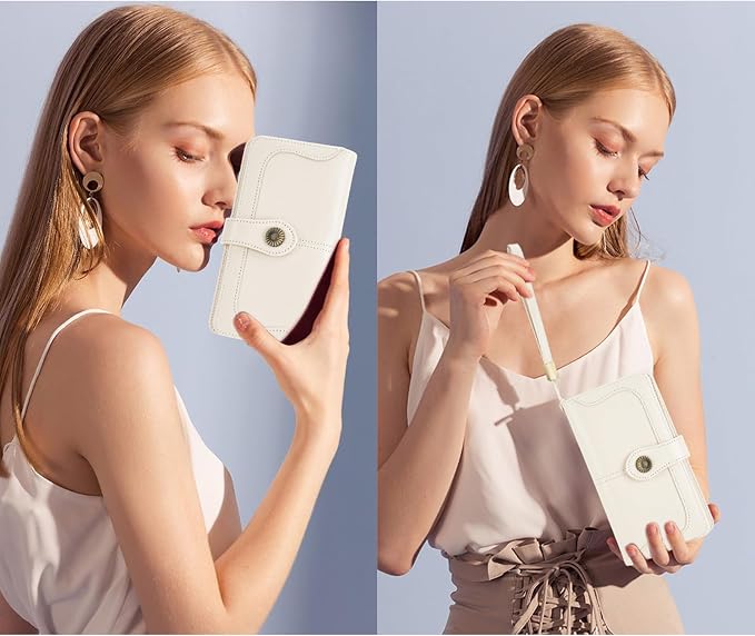 Wallets for Women Trifold Wristlet Wallets Large Capacity RFID Blocking Ladies Purse Credit Card Holder - Image 6