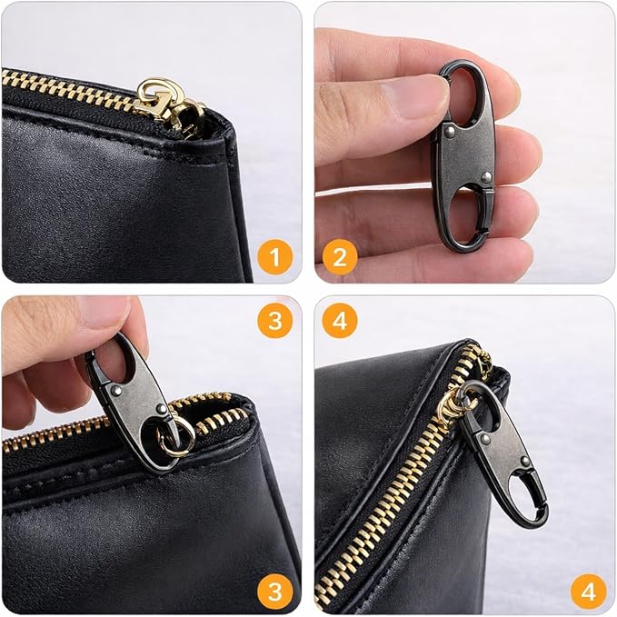 PPDVUUT Zipper Locks for Backpacks, Suitcases, Travel Bags & More, Anti-Theft Security Clips Set with 10 Locks & 10 Extension Rings, Metal Alloy Double-Opening Clips - Image 6