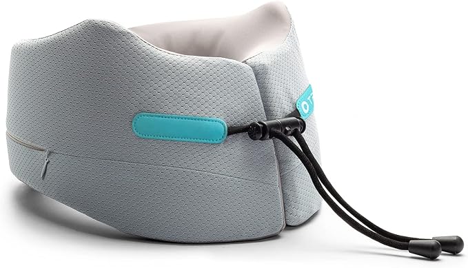 GOLDORANGE Neck Pillows for Travel Memory Foam Airplane Pillow Neck Head Support for Adults Car Home Office Sleeping Rest Travel Accessories Gray M - Image 7