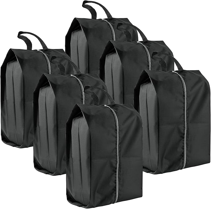 Shoe Bags for Travel, 6 Pack Extra Durable Travel Shoe Bags for Storage and Packing, Reusable Water-proof Shoe Bag with Smooth Zipper, Portable Travel Essentials by Unknown