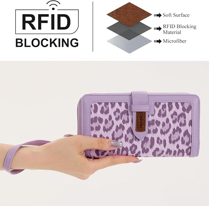 X Wrangler Women's Wallets Bifold Wristlet Wallets for Women Large Capacity Credit Card Wallet with ID Window - Image 5