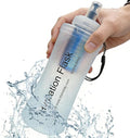 AXEN Collapsible Water Bottle with Filter System, Soft Hydration Flask for Trail Running, Camping, Hiking, Cycling, 500ml Clear by AXEN