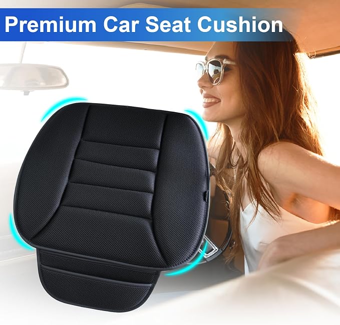 Lofty Aim Car Seat Cushion for Driving, Memory Foam Driver Seat Cushion | Car Seat Cushion for Long Driving, Automotive Seat Cushion for Pain Relief, Car Seat Pillow Fits Vehicles, Office, 4D Black - Image 2