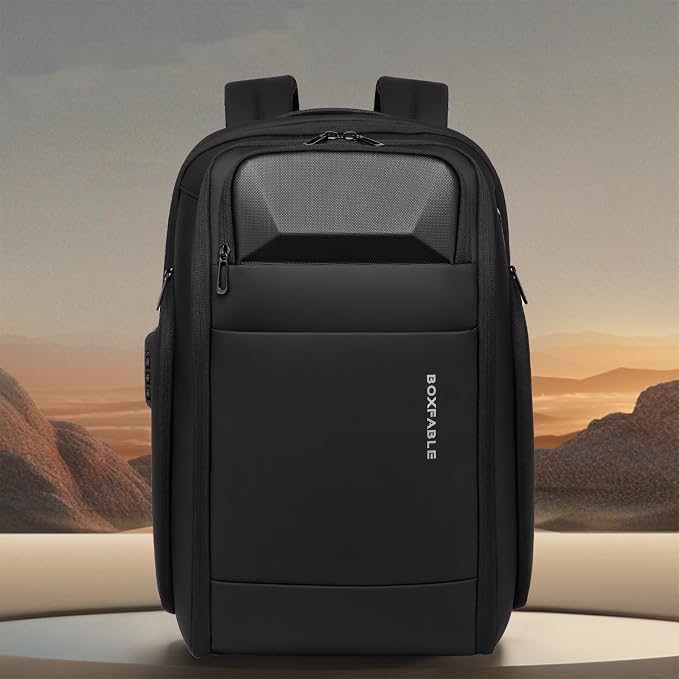 Travel Business Anti Theft Backpack for Men Fits 17.3" Laptop | Water Resistant, USB Charging Port, Lightweight, Large Work Computer Bag, Carry on Tech Backpack, Gift for Office Men - Image 2