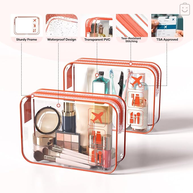 Veken 9/11 Set Compression Packing Cubes Garment Bags for Travel Essentials,Compressible Expandable Luggage Organizer Bags for Clothing,Space Saver Bags with Over 1000 pcs of Mesh Holes(Orange) - Image 4