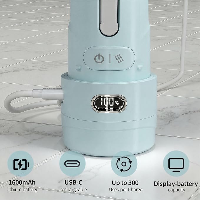 Portable Bidet for Travel,Personal Hygiene Sprayer Bottle for Women Men | Mobile Bidet Portable for Toilet,Electric Handheld High-Pressure Foldable USB-C Battery-Powered - Image 4