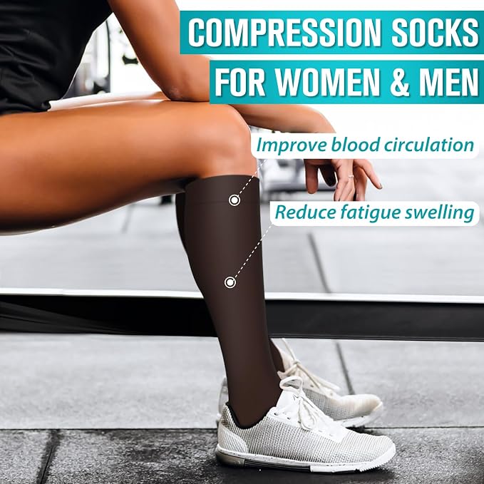 Copper Compression Socks for Women & Men (6 pairs) - Best Support for Nurses, Running, Hiking, Recovery - Image 3