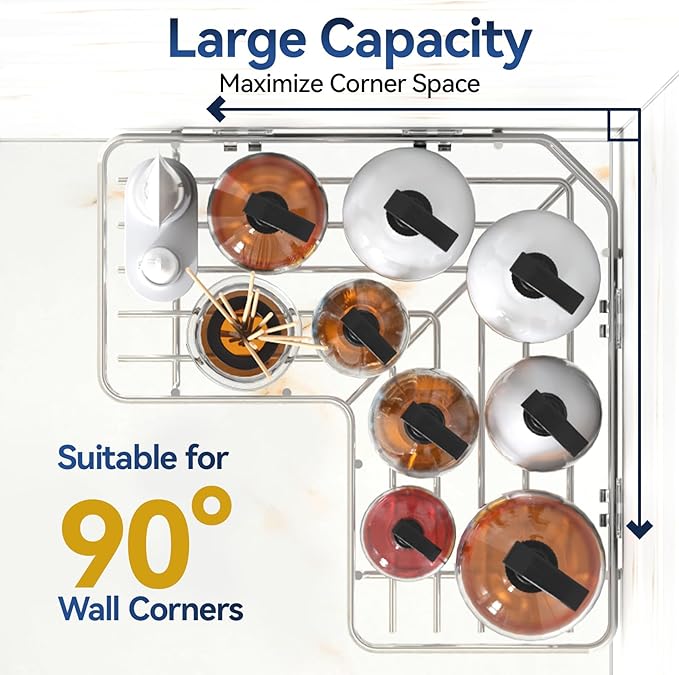 Corner Shower Caddy Organizer, Self-Adhesive Rustproof Bath Shelves with Soap Holder & 4 Hooks, Large Capacity Shower Storage Rack for Bathroom Organization, (3Pack, Silver) - Image 5