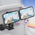 MiiKARE 2PCS Airplane Phone Holder, Plane Travel Essentials, Black & Purple | Universal Hands-free Phone Holer with 360° Rotation for Flying, Accessory Travel Must Haves Phone Stand for Desk, Tray Table by MiiKARE