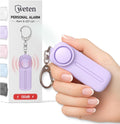 Weten Personal Safety Alarm Keychain - 130dB Siren, LED Light, Panic Pin – Compact Self-Defense Device and Emergency Whistle Alternative for Women, College, Travel, and Night Walk Protection (Purple) by WETEN