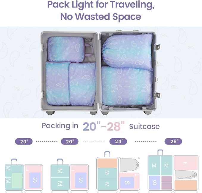 Cambond Compression Packing Cubes for Travel - Luggage Suitcase Organizer | Compression Zip Design for Space-saving, Expandable, Lightweight, Keep Clothes Sorted, Luggage Space Tidy, Carry on Pack Fast - Image 5