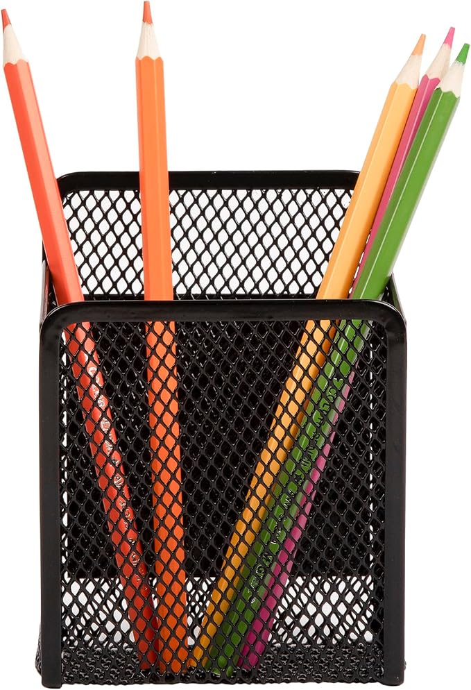 Magnetic Pen Holder - Mesh Locker Cups, Black | Strong Magnet Storage Marker Pen Pencil Organizer for Refrigerator, Whiteboard,Locker Accessories - Image 3