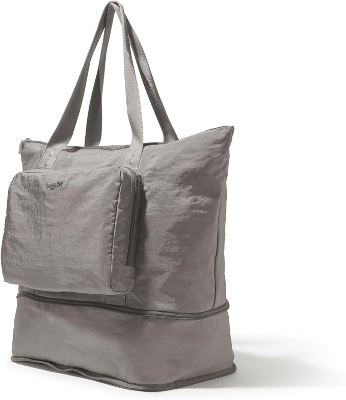Baggallini Carryall Expandable Lightweight Travel Tote 22" Packable Folding Compact Nylon Washable Weekender w/Luggage Sleeve - Image 14