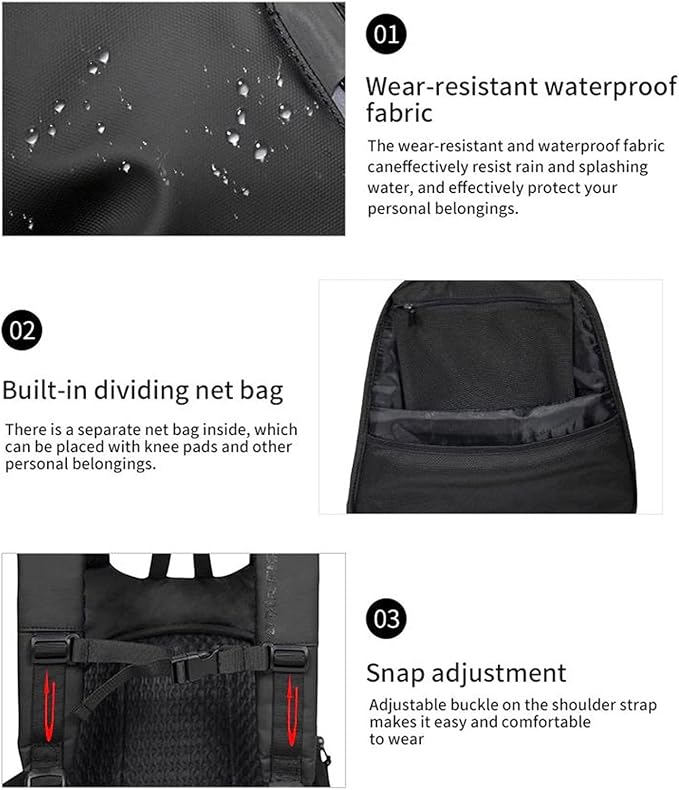 Motorcycle Helmet Backpack, Waterproof Riding Backpacks for Men | Motorbike Large Capacity Soft Backpack, Helmet Bag - Image 7
