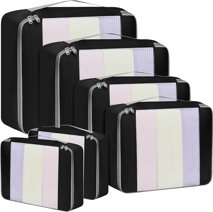 BAGAIL 6 Set/8 Set/10 Set Packing Cubes Various Sizes Packing Organizer for Travel Accessories Luggage Carry On Suitcase by BAGAIL