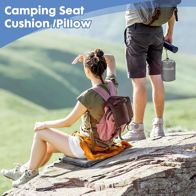 Airplane Travel Seat Cushion, 1, Grey | Inflatable seat cushion for stadium, camping,outdoors.Sondur travel cushion for airplane - Image 8