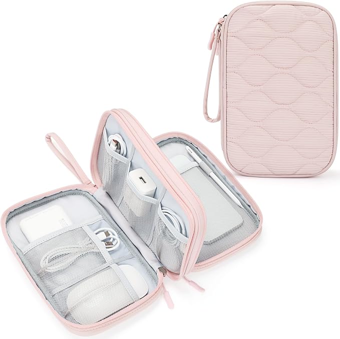 Skycase Tech Pouch - Lightweight Electronics Organizer Travel Case - Double Layers Cable Organizer - All-in-One Storage Bag for Charger, Cord, Phone, Flash Drive, Essentials - XL by Skycase